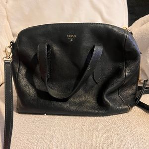 dark navy blue fossil crossbody or handbag